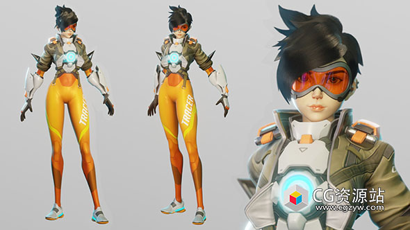 Blender守望先锋游戏角色猎空完整实例制作视频课程