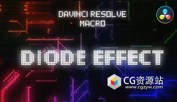 达芬奇预设-闪烁发光像素化LED二极管屏幕效果 Diode Screen Effect