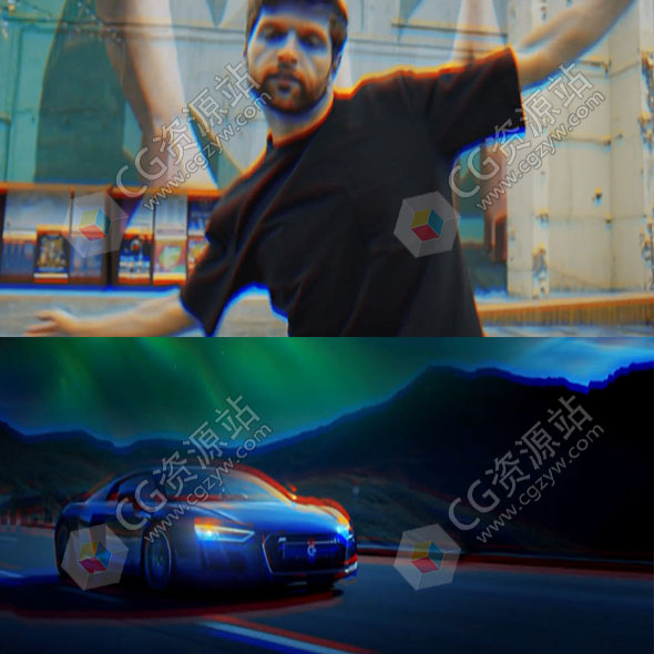 AE模板-270种全景镜头旋转扭曲鱼眼透视过渡视频转场 两套