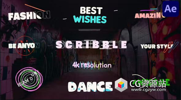 AE模板-涂鸦风格动态文字标题动画 Scribble Titles