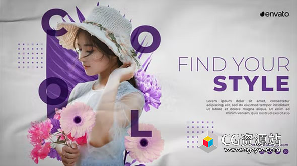 AE模板-时尚媒体宣传介绍图片视频开场 Natural Fashion