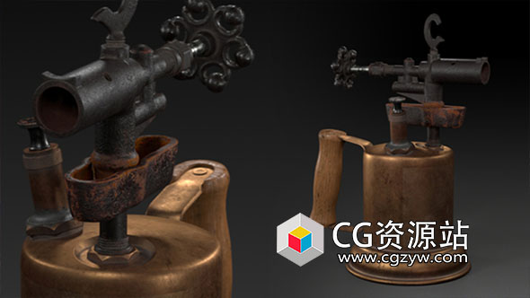 Maya老式石蜡火炬3D道具建模视频教程