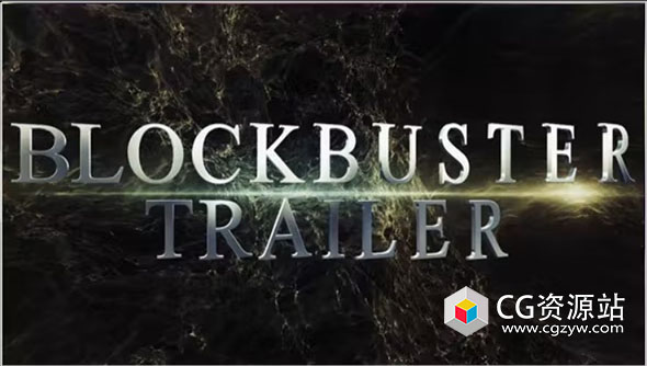 AE模板-大片预告片三维文字图片宣传片头V1 Blockbuster Trailer