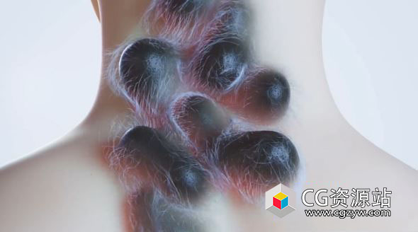 Houdini程式化恐怖皮肤生长特效视频教程