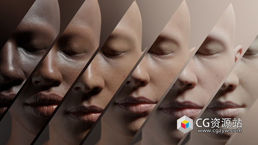 Blender真实皮肤材质着色器+贴图素材 Universal Human Skin Shader V1.0-图片2