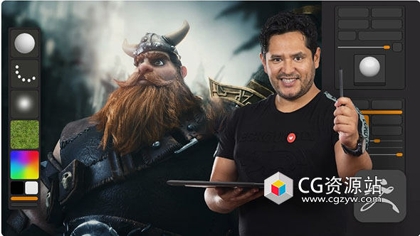 ZBrush雕刻建模流程贴图基础入门教程+中英文字幕