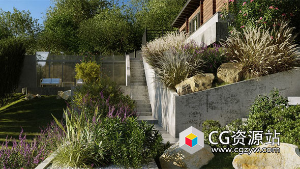 78组高品质红豆杉夹竹桃花草植物3D模型合集V85-图片1