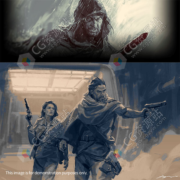 Coloso PS概念人物角色大师级绘画教程+中英文字幕-图片1