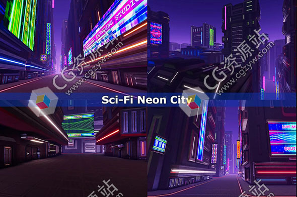 Unity科幻霓虹城 Sci-Fi Neon City v1.0