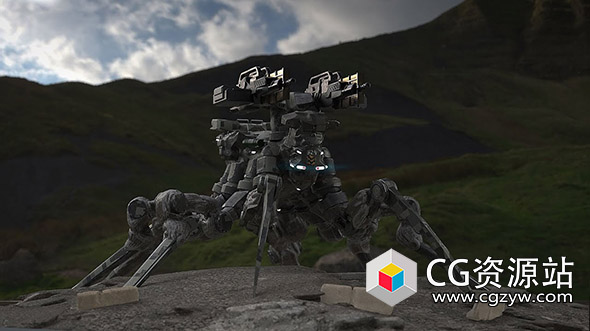 ZBrush+Substance战斗机器人机甲完整制作视频教程