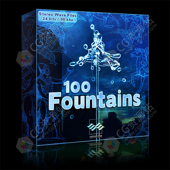 100个高质量喷泉喷水池人工瀑布源泉涌流水流声无损音效