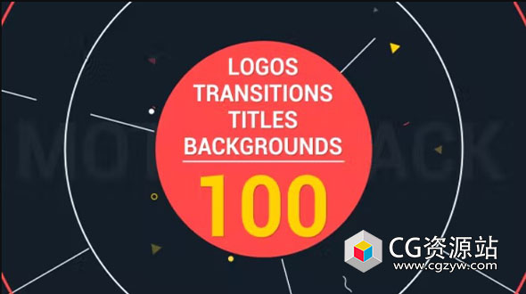 AE模板-100组图形过渡文字元素MG动画 2D Motion Animation Pack