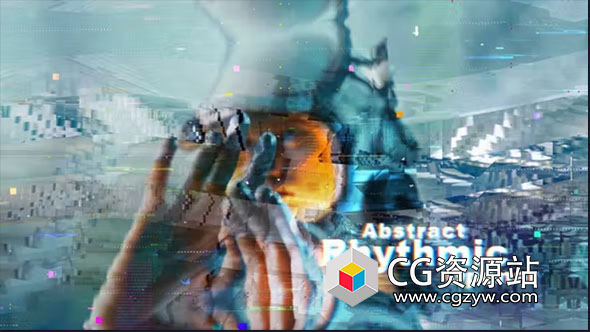 AE模板-动感抽象节奏感遮罩转场视频片头 Abstract Rhythmic Opener