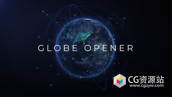 AE模板-科技感星球场景地球片头 Globe Opener