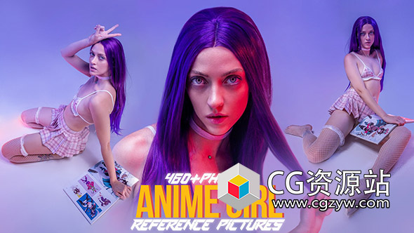 460张动漫女孩姿势造型高清参考图片-图片1