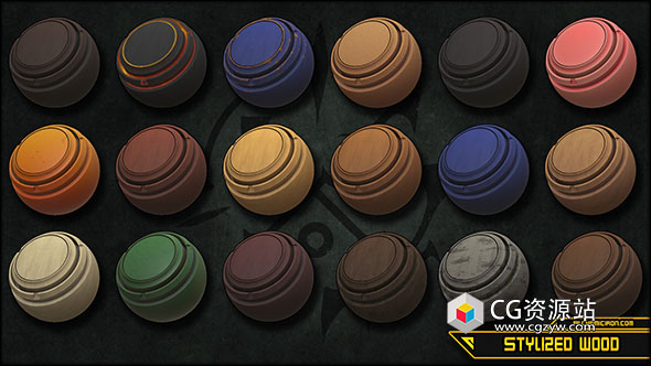 Substance木头材质预设 Stylized Wood – Smart Materials