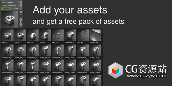 模型材质场景预设管理Blender插件 Asset Management V2.7.5 + 使用教程