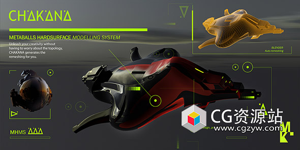 Metaballs硬表面建模系统Blende插件 Chakana V1.00