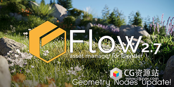 Blender资源管理器插件 Flow v2.7+自然模型预设库