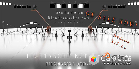 Blender舞台灯光道具模型摄像机动画预设 Lightarchitect V2.0