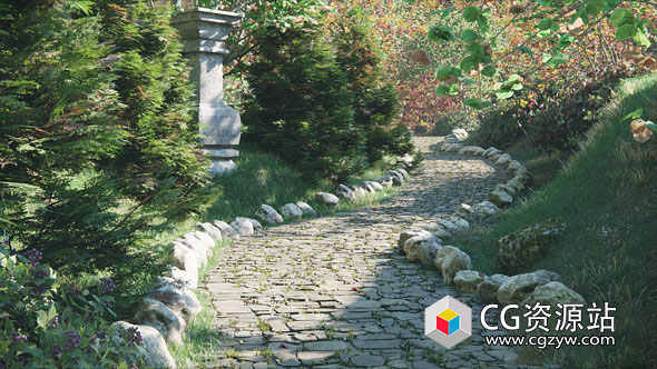 Blender道路铺装路径生成器插件 Paved Path Generator V1.3