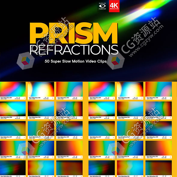 50组4K多彩棱镜折射梦幻光效视频素材 BB 67-图片1