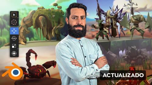 Blender游戏视频低多边形角色建模教程+中英文字幕