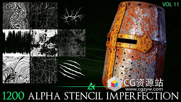 1200种4k实用Alpha无缝可平铺划痕缺陷做旧纹理贴图素材(MEGA 包)第 11 卷-图片1