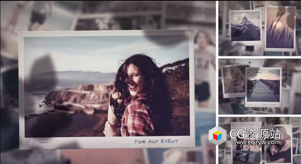 AE模板-浪漫婚礼照片幻灯片相册片头 Photo Slideshow