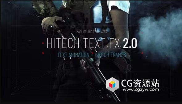 AE模板-高科技文字标题FX动画 Hitech Text FX 2