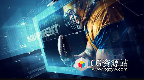 AE模板-科技感体育项目人物介绍展示动画 Sports Mode