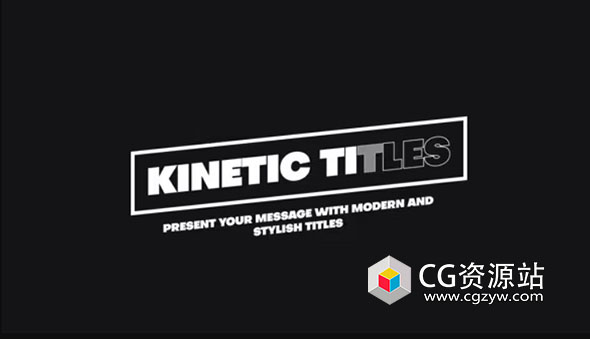 AE模板-12种独特动感文字标题排版动画 Kinetic Titles