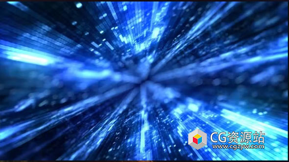 AE模板-科技感像素隧道标志Logo动画 Pixel Tunnel Logo