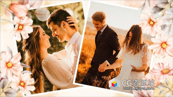 AE模板-浪漫婚礼幻灯片 Romantic Wedding Slideshow