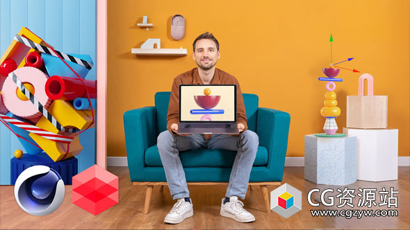 C4D Redshift渲染器抽象图形建模动画视频教程