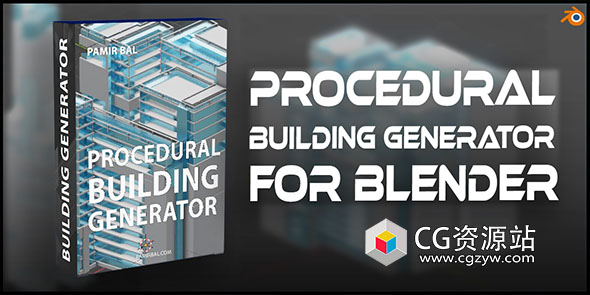 Blender程序化建筑楼房生成插件 Procedural Building Generator V1.3