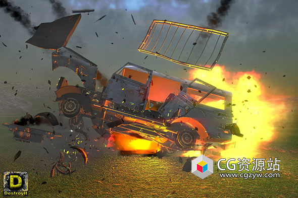 Unity游戏物体破坏损坏系统 DestroyIt – Destruction System v1.16-图片1