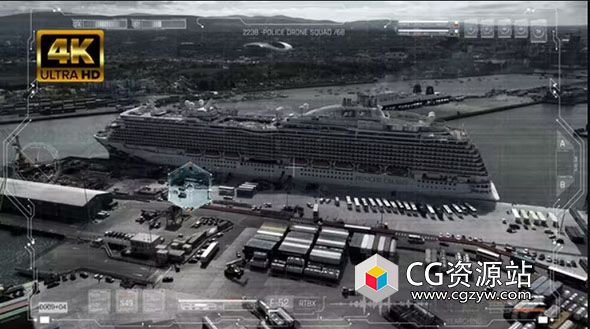 AE模板-科技感动画元素无人机界面HUD UI 屏幕动画