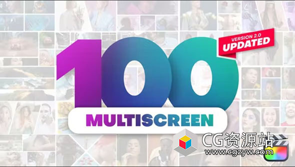 FCPX插件-100个动态分屏网格排列组合时尚视频布局预设