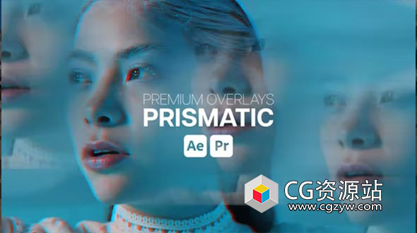 AE/PR模板-高级叠加棱柱棱镜折射视觉效果 Premium Overlays Prismatic