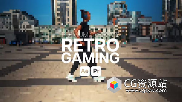 AE/PR模板-复古游戏8bit像素化高级叠加特效 Premium Overlays Retro Gaming