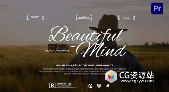 PR模板-10种好莱坞风格电影预告片纪录片文字标题动画