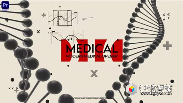 PR模板-医疗医学DNA链开场片头 Medical Opener