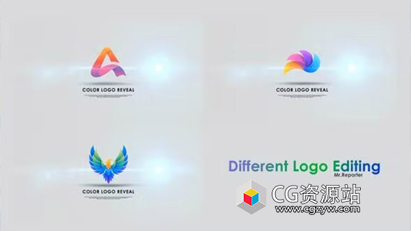 AE模板-多彩企业公司标志Logo动画 Clean Logo Reveal