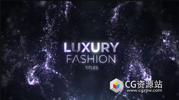 AE模板-奢华大气粒子背景文字片头 Luxury Fashion Titles