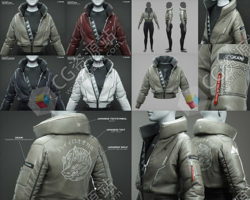 三维服装设计飞行员夹克ZB/MD/C4D视频课程