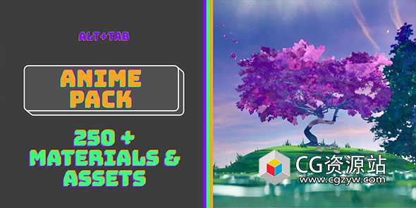 250+卡通动漫着色器模型材质Blender预设