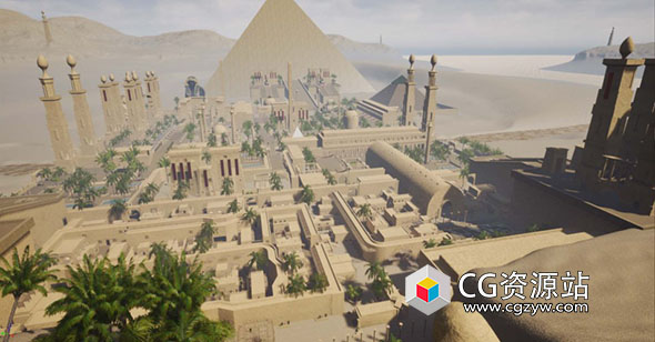 Unreal Engine古埃及城市模块化资产包