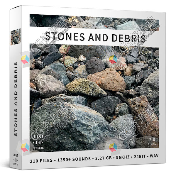 210个石头开裂坠落滚动嘎嘎作响破碎碰撞WAV无损音效