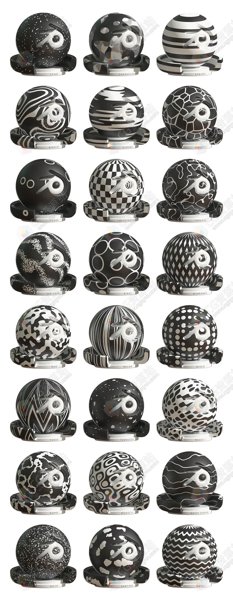 25个混合纹理材质着色器Blender预设 Shwifty Shaders V1.2-图片2